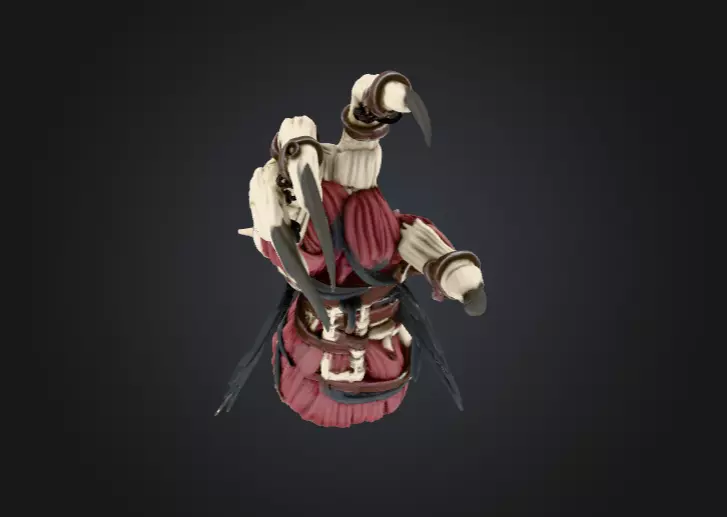 Dreadclaw Gauntlet Low-poly 3D model_8
