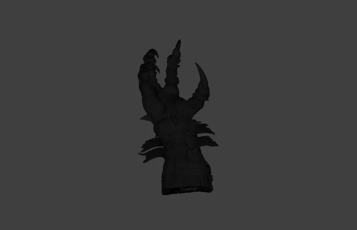 Dreadclaw Gauntlet Low-poly 3D model_27