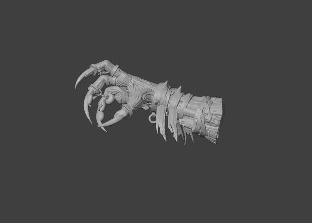 Dreadclaw Gauntlet Low-poly 3D model_20