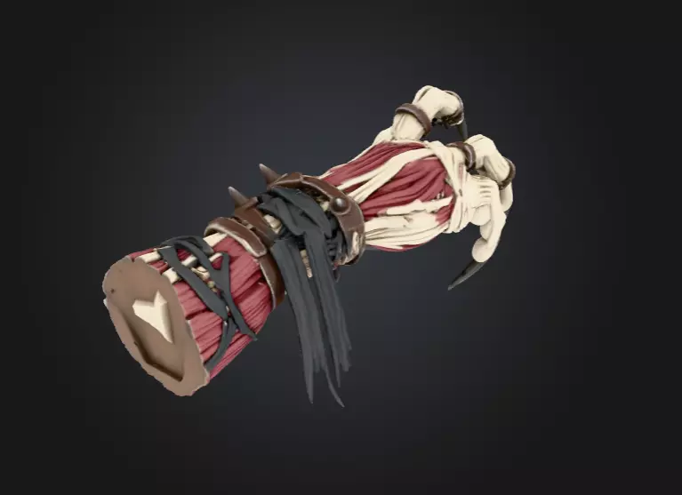 Dreadclaw Gauntlet Low-poly 3D model_5