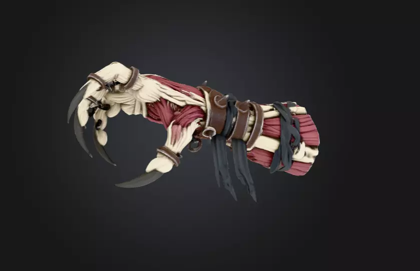 Dreadclaw Gauntlet Low-poly 3D model_0