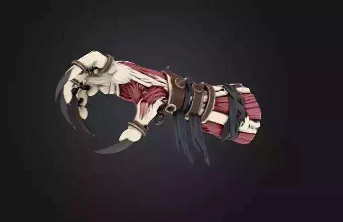 Dreadclaw Gauntlet Low-poly 3D model Dreadclaw Gauntlet Low-poly 3D model