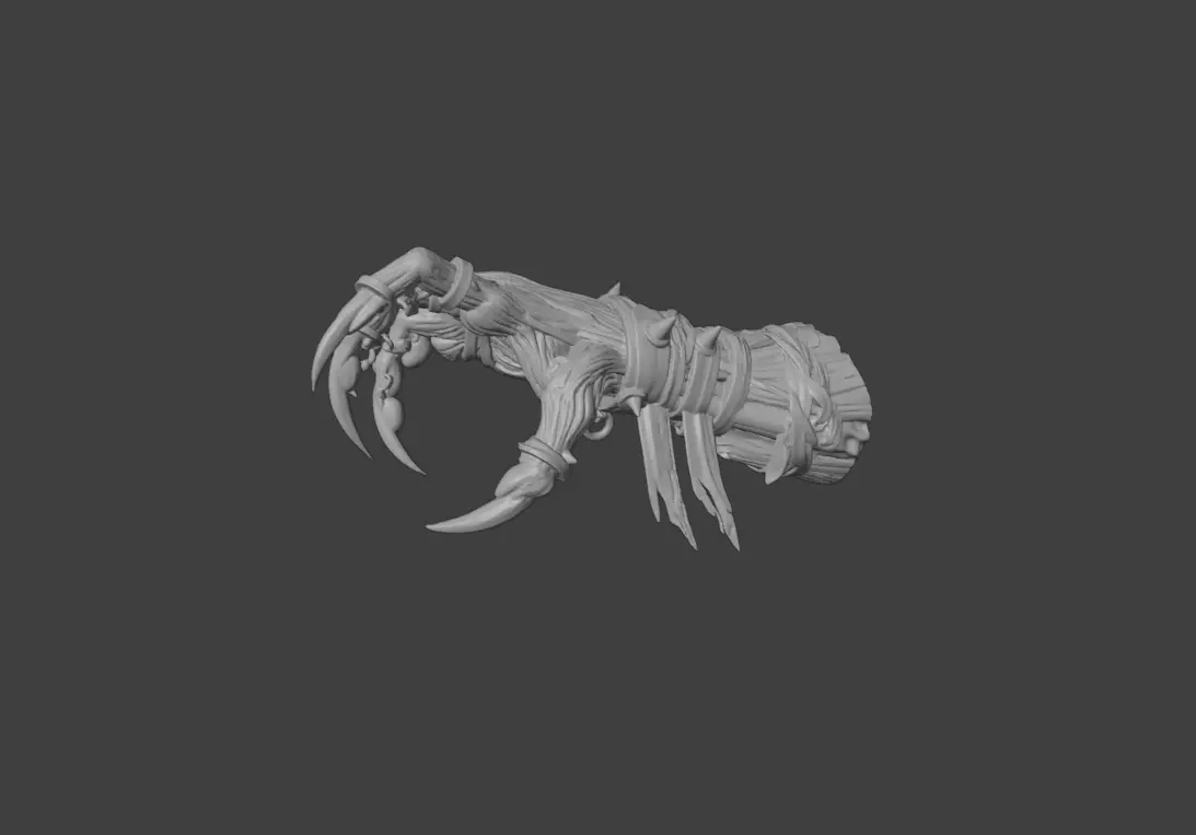 Dreadclaw Gauntlet Low-poly 3D model_16