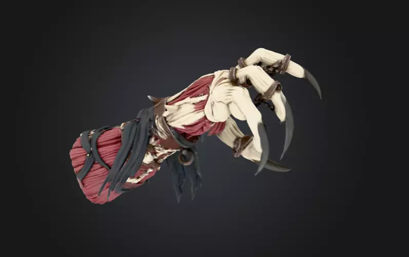 Dreadclaw Gauntlet Low-poly 3D model_9