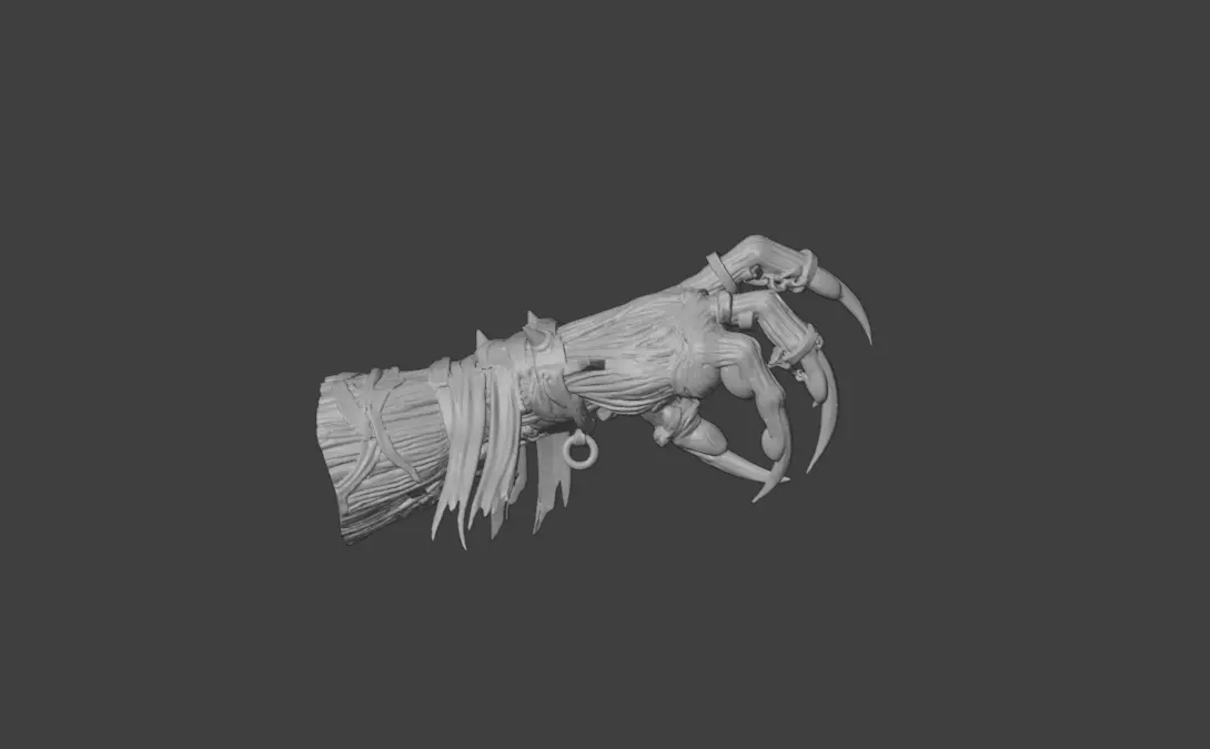 Dreadclaw Gauntlet Low-poly 3D model_18