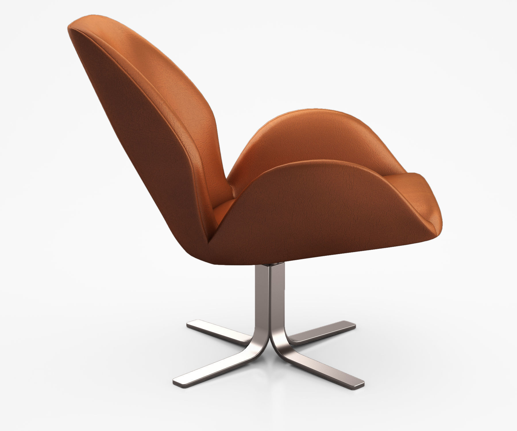 Aluna Leather Swivel Chair by West Elm