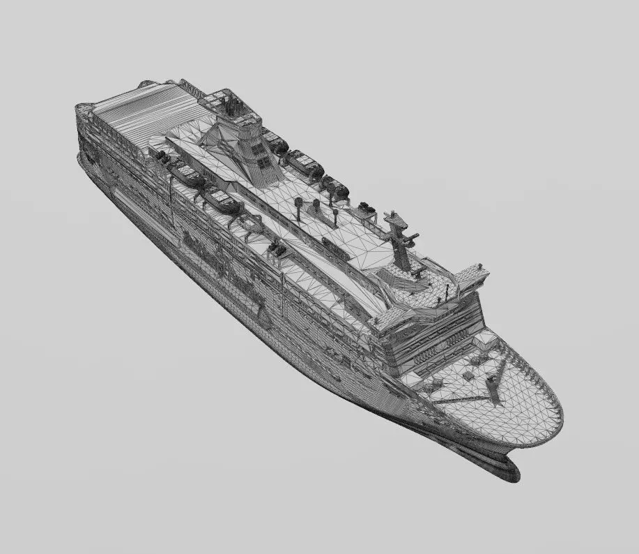 Ferry BRETAGNE Brittany Ferries print ready model 3D print model_7