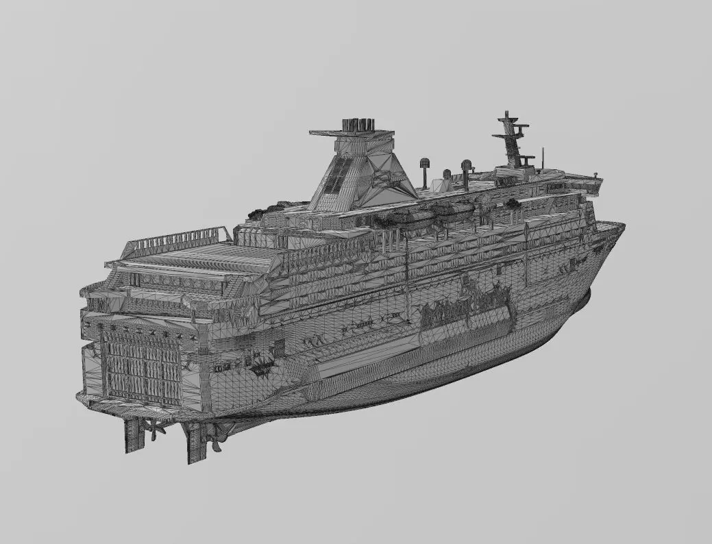 Ferry BRETAGNE Brittany Ferries print ready model 3D print model_8