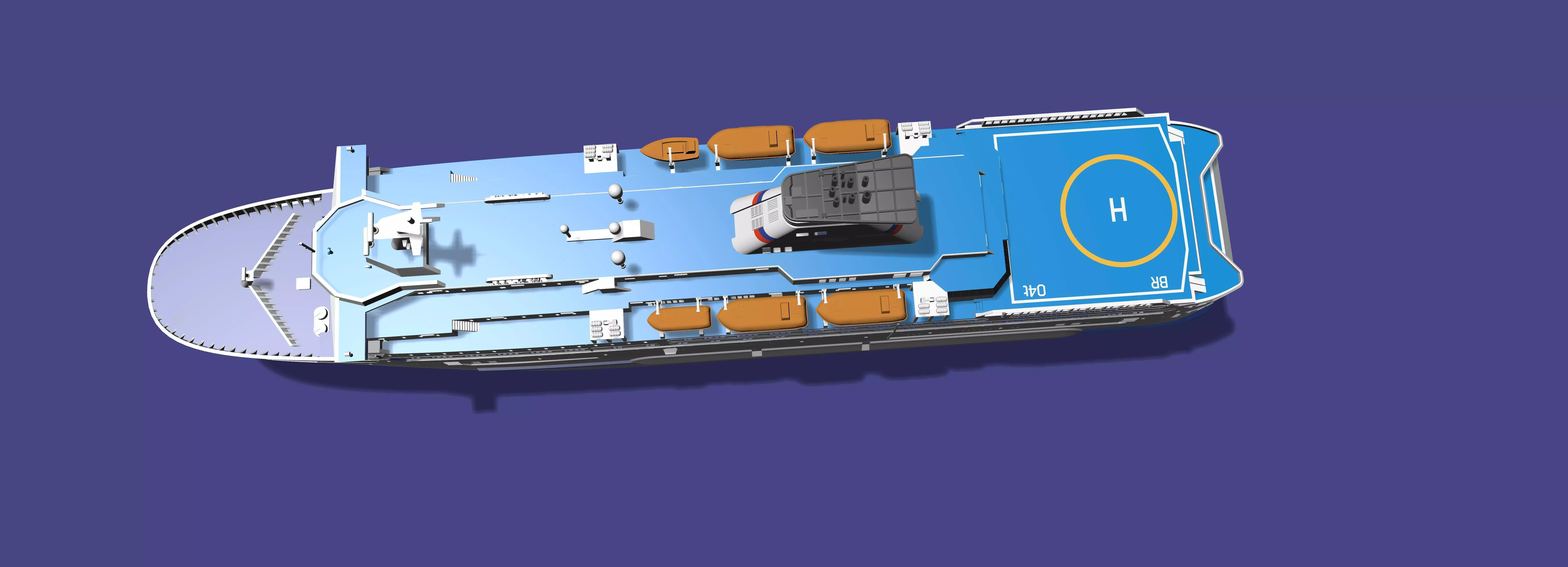 Ferry BRETAGNE Brittany Ferries print ready model 3D print model_3