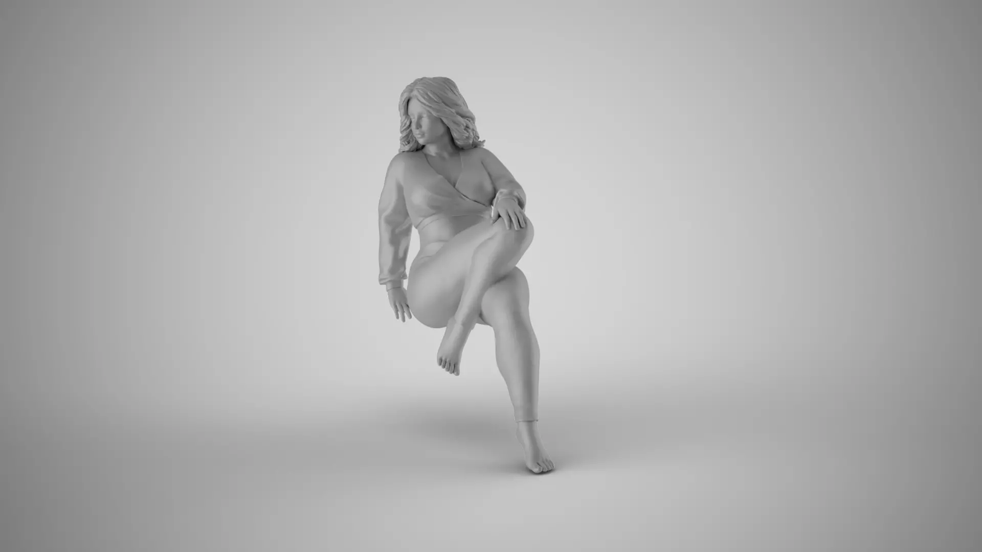 Serene Female 3D print model_1