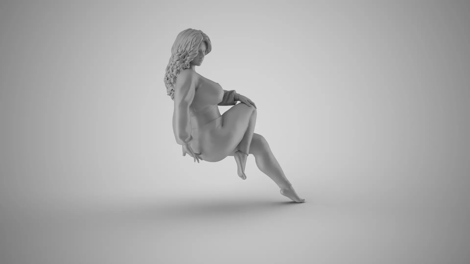 Serene Female 3D print model_3