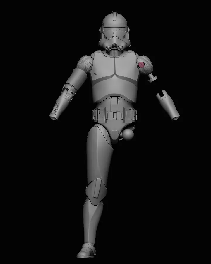 Articulated Star Wars Black Series Clone Trooper  3D print model_4