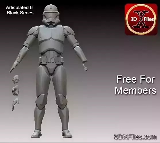 Articulated Star Wars Black Series Clone Trooper 