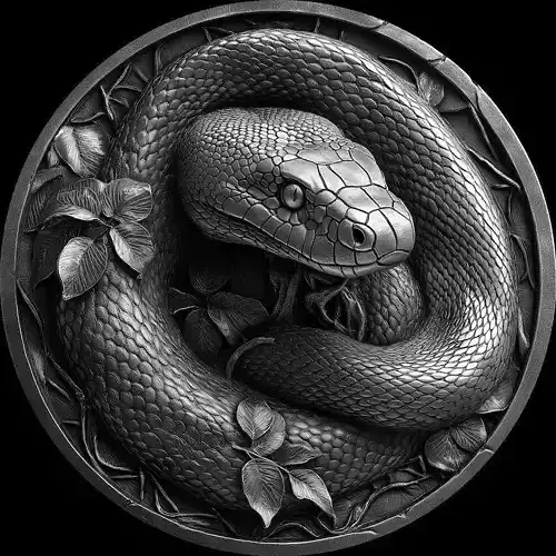 Coiled Snake Medallion 3D Model