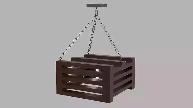 Rustic Hanging Lattice Lamp