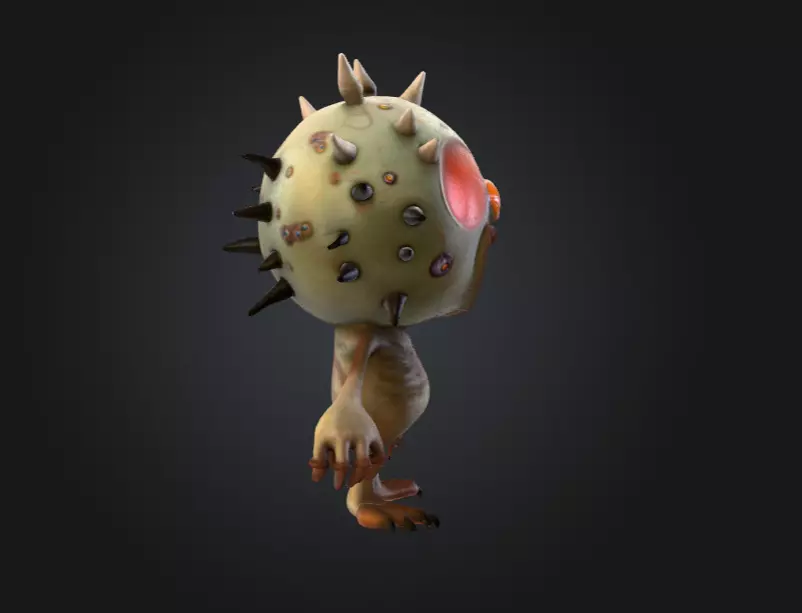 Eyeball Monster Low-poly 3D model_2