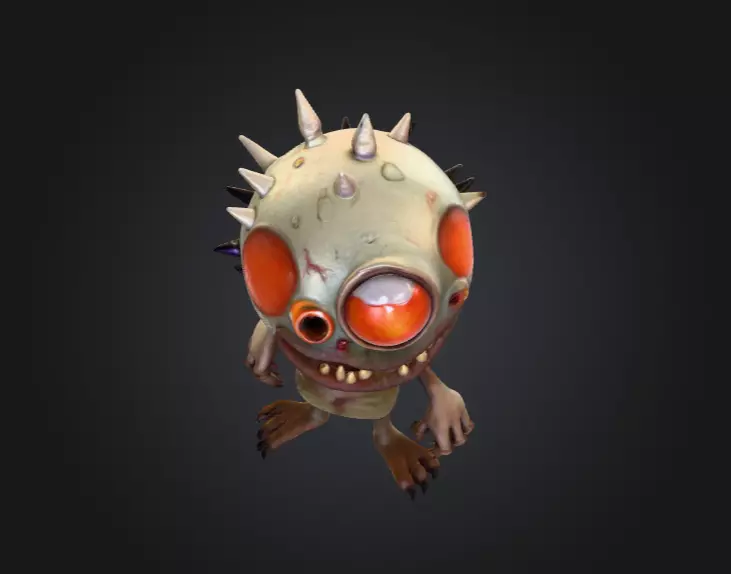 Eyeball Monster Low-poly 3D model_7