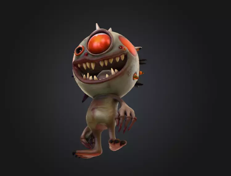 Eyeball Monster Low-poly 3D model_12