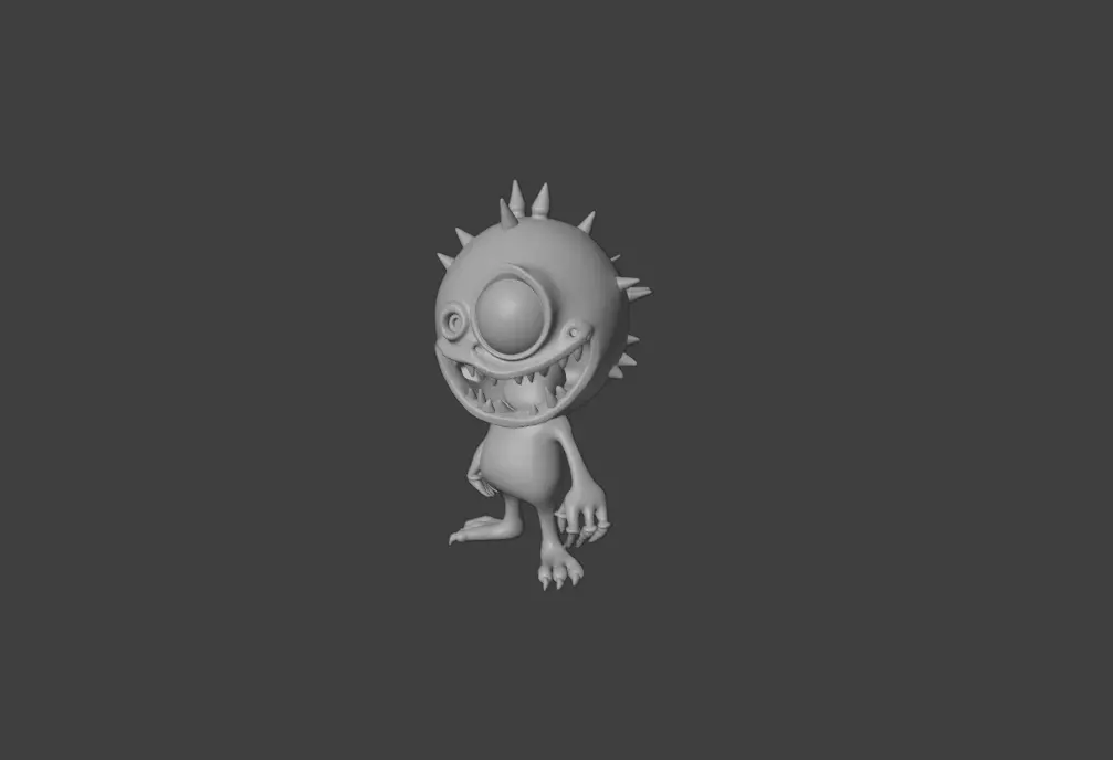 Eyeball Monster Low-poly 3D model_15