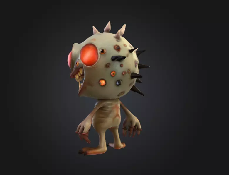 Eyeball Monster Low-poly 3D model_5