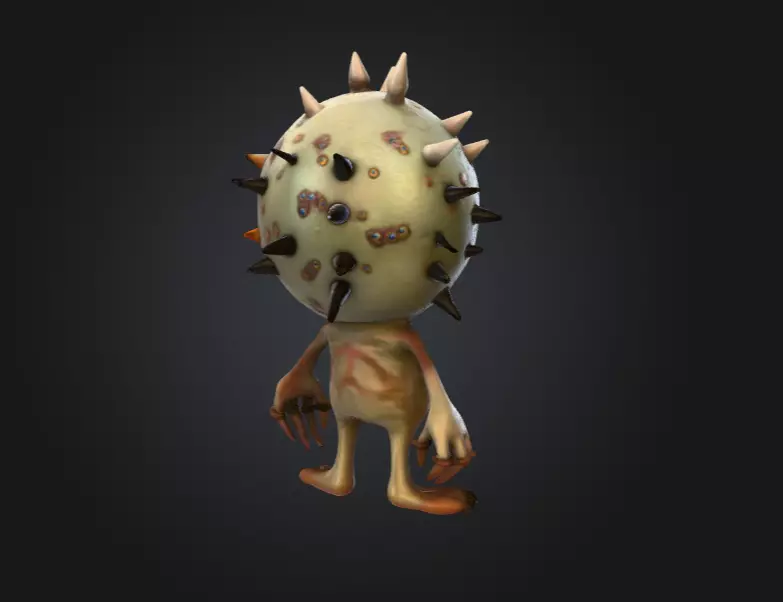Eyeball Monster Low-poly 3D model_3