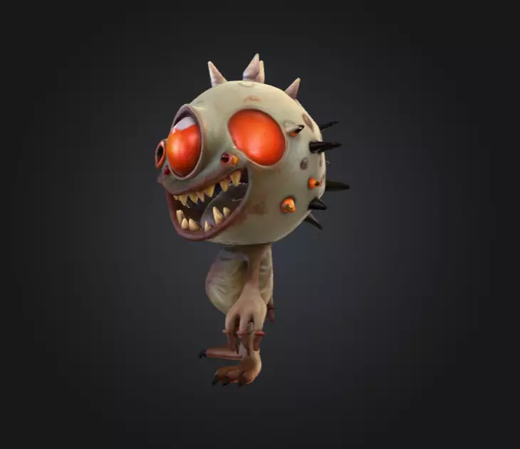 Eyeball Monster Low-poly 3D model_6