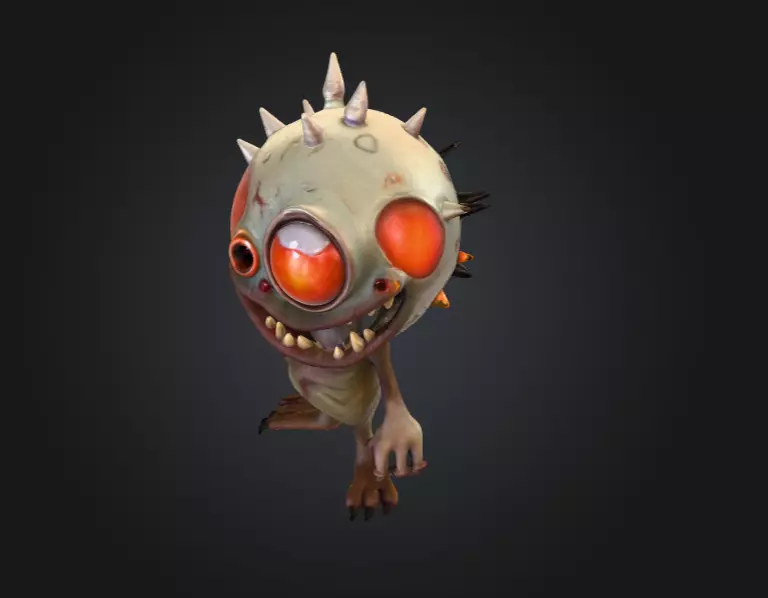 Eyeball Monster Low-poly 3D model_9
