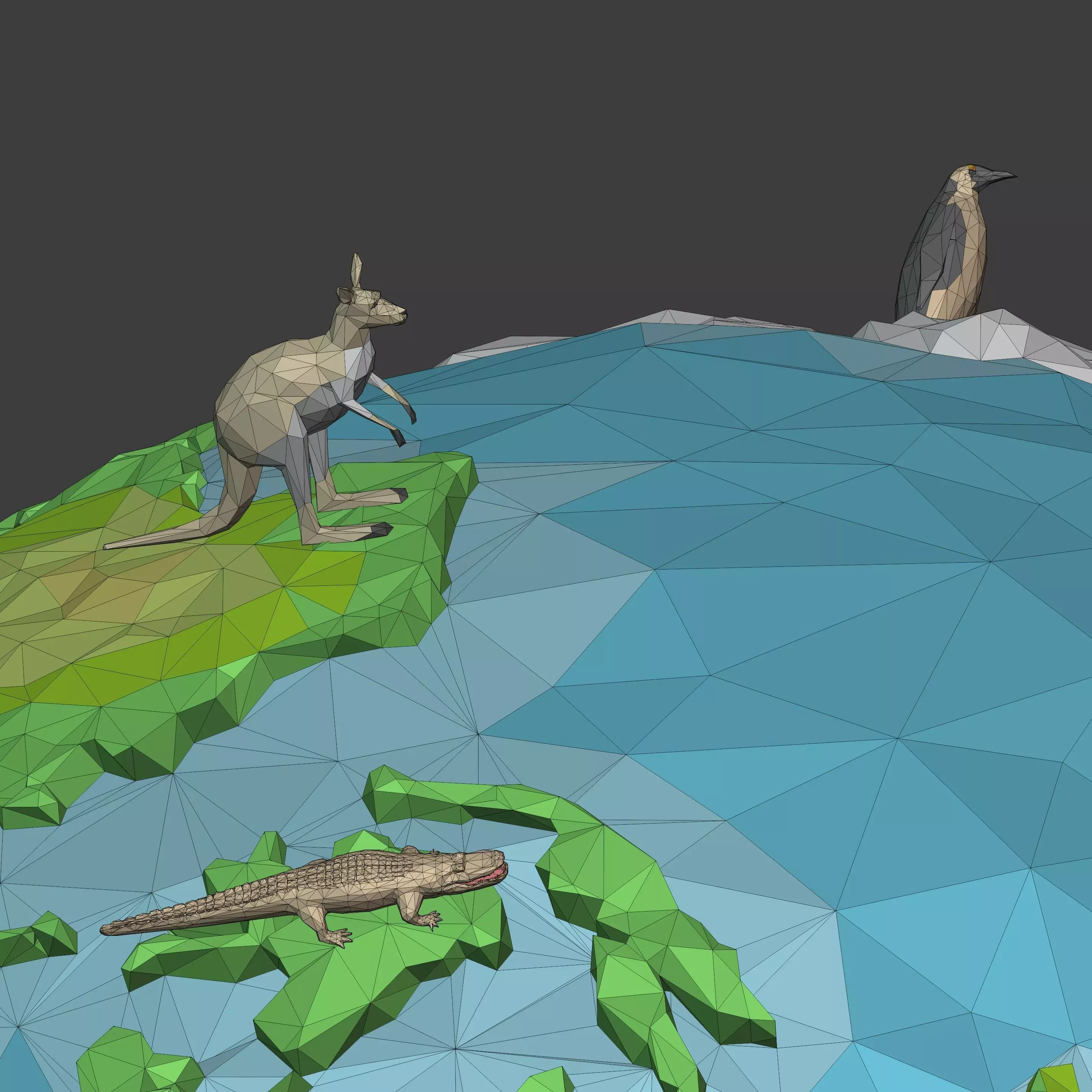 Planet Low-poly 3D model_15