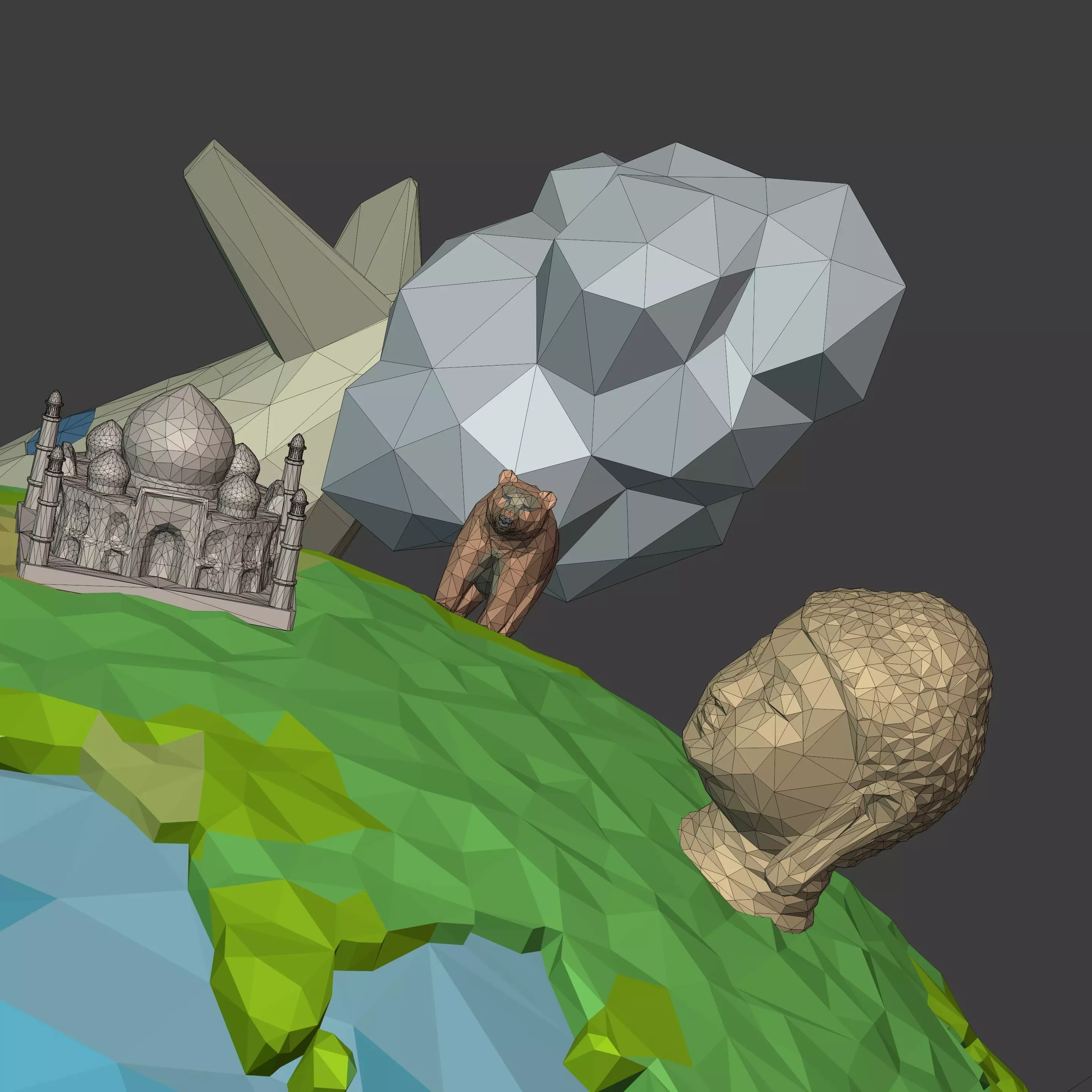 Planet Low-poly 3D model_13