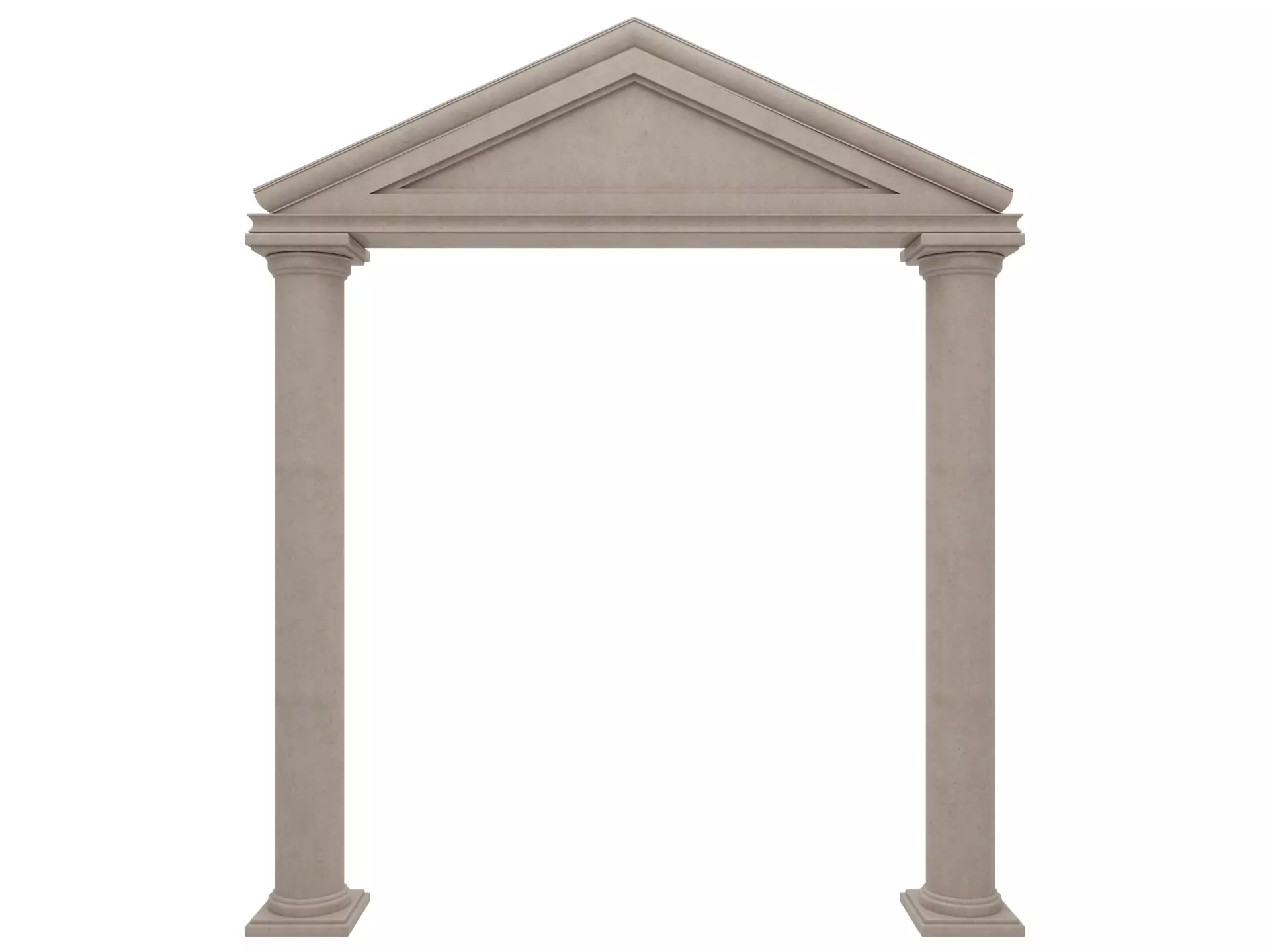 Arched facade columns doorway pilaster 3D model_19