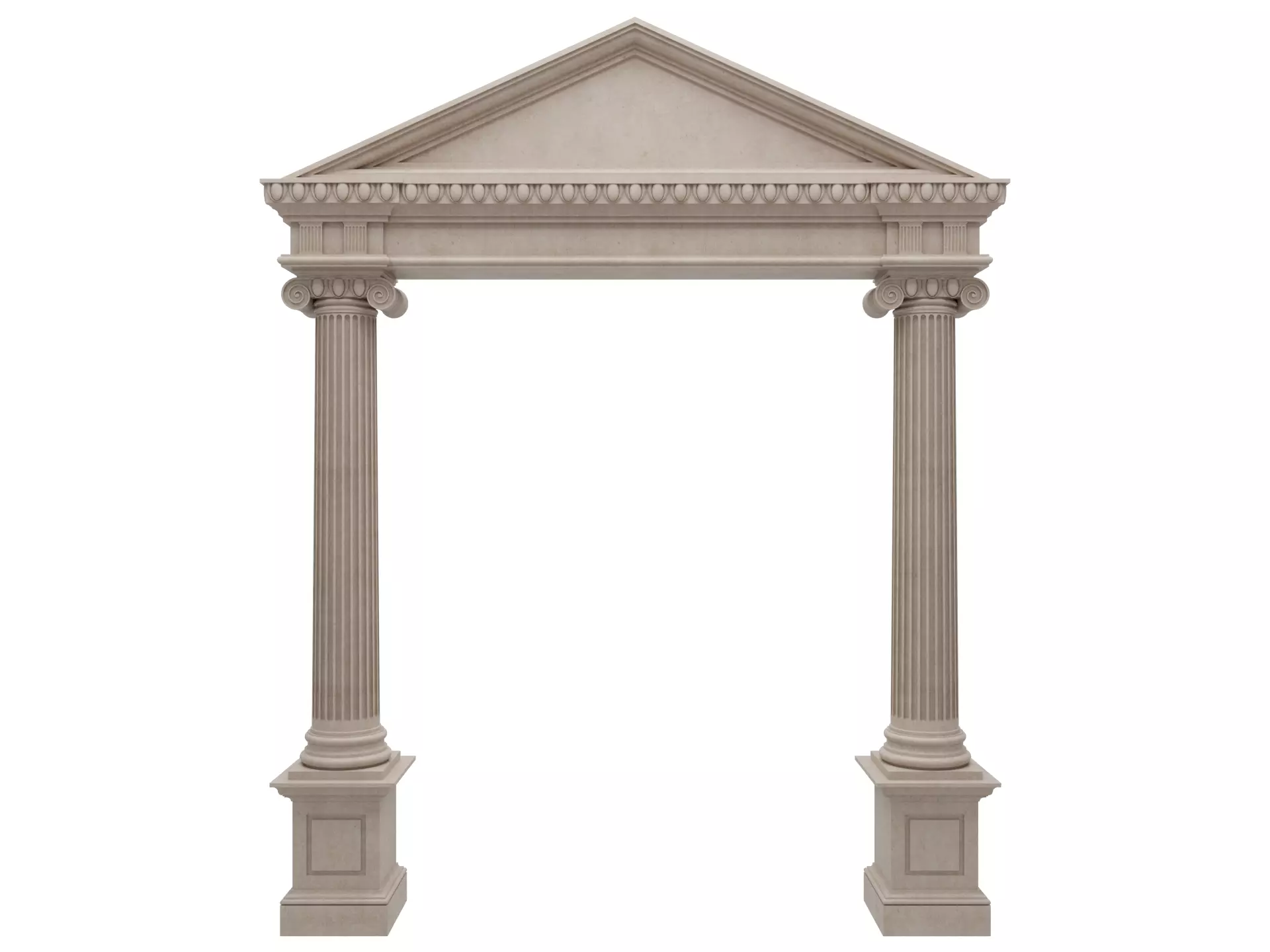 Arched facade columns doorway pilaster 3D model_16