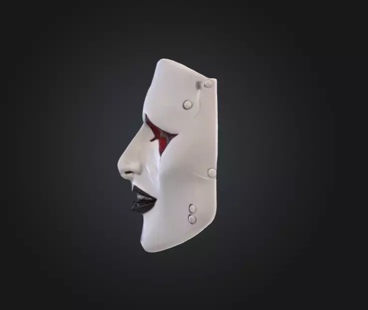 Silence Reaver Mask Low-poly 3D model_6