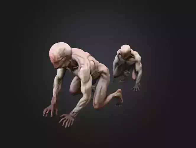Crawling Mutant Low-poly 3D model Crawling Mutant Low-poly 3D model