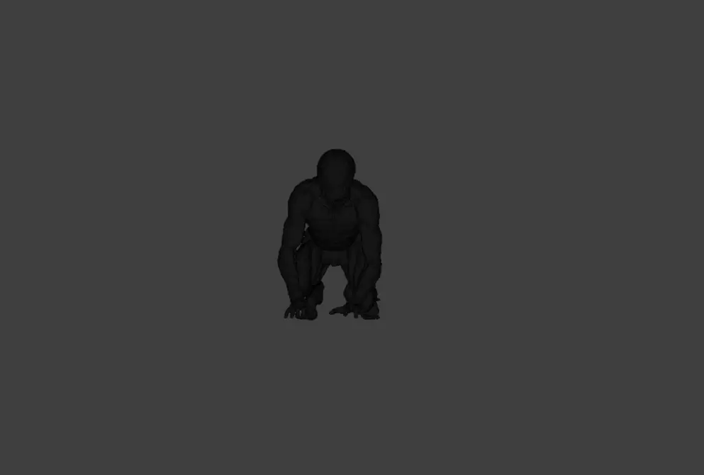Crawling Mutant Low-poly 3D model_24