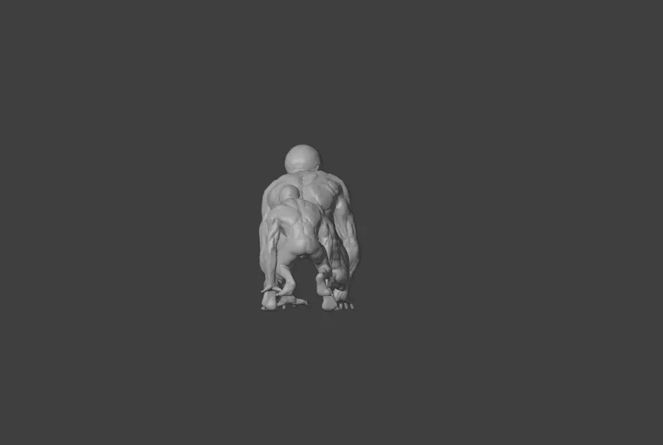 Crawling Mutant Low-poly 3D model_20