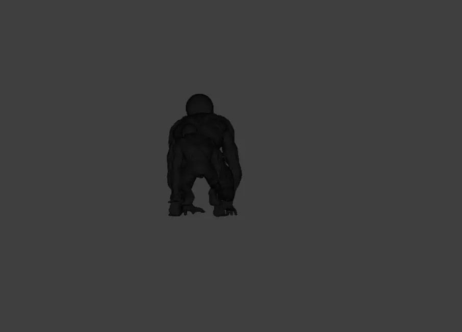 Crawling Mutant Low-poly 3D model_26