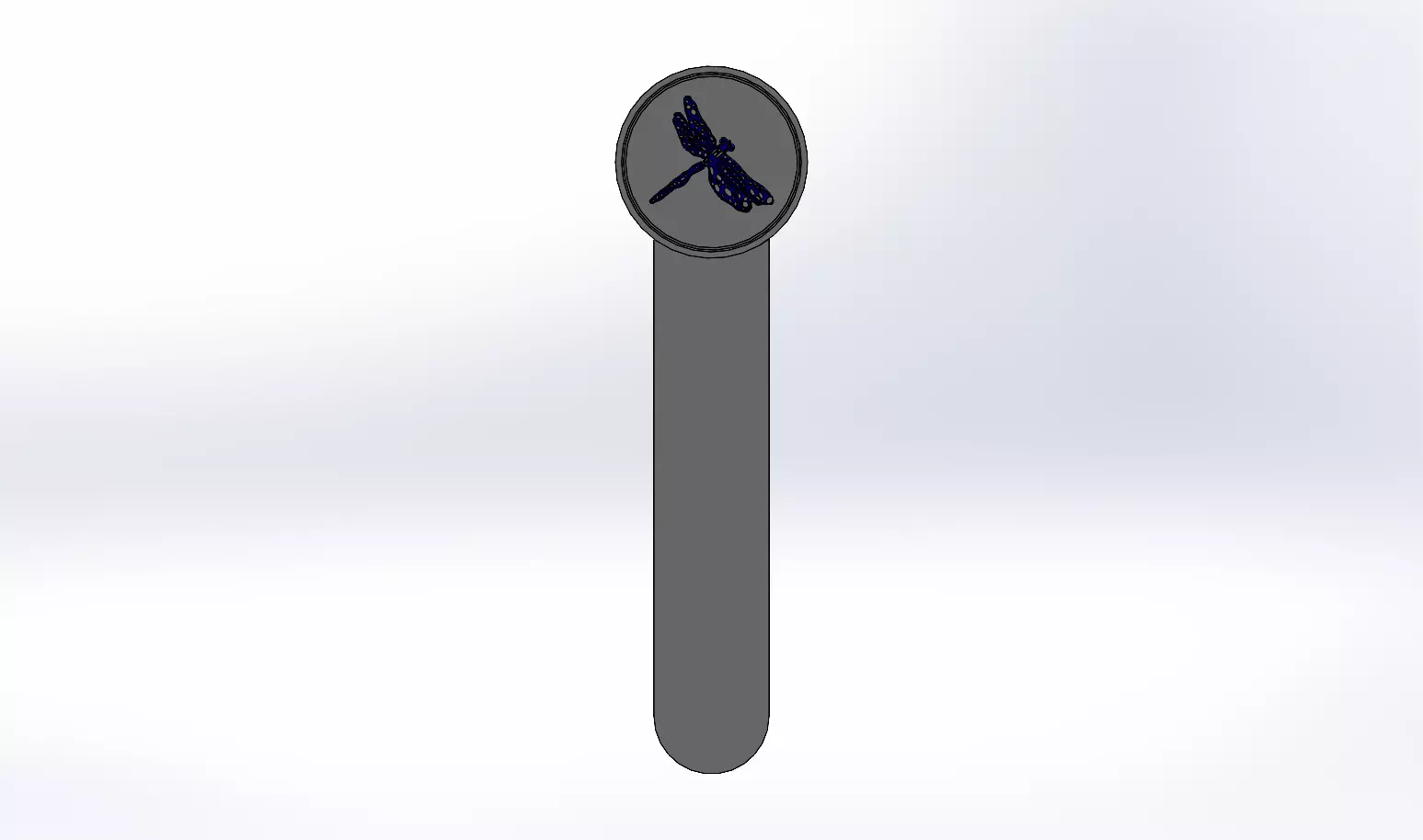 Bookmark with Dragonfly Logo 3D print model_4