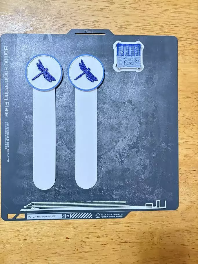 Bookmark with Dragonfly Logo 3D print model_3