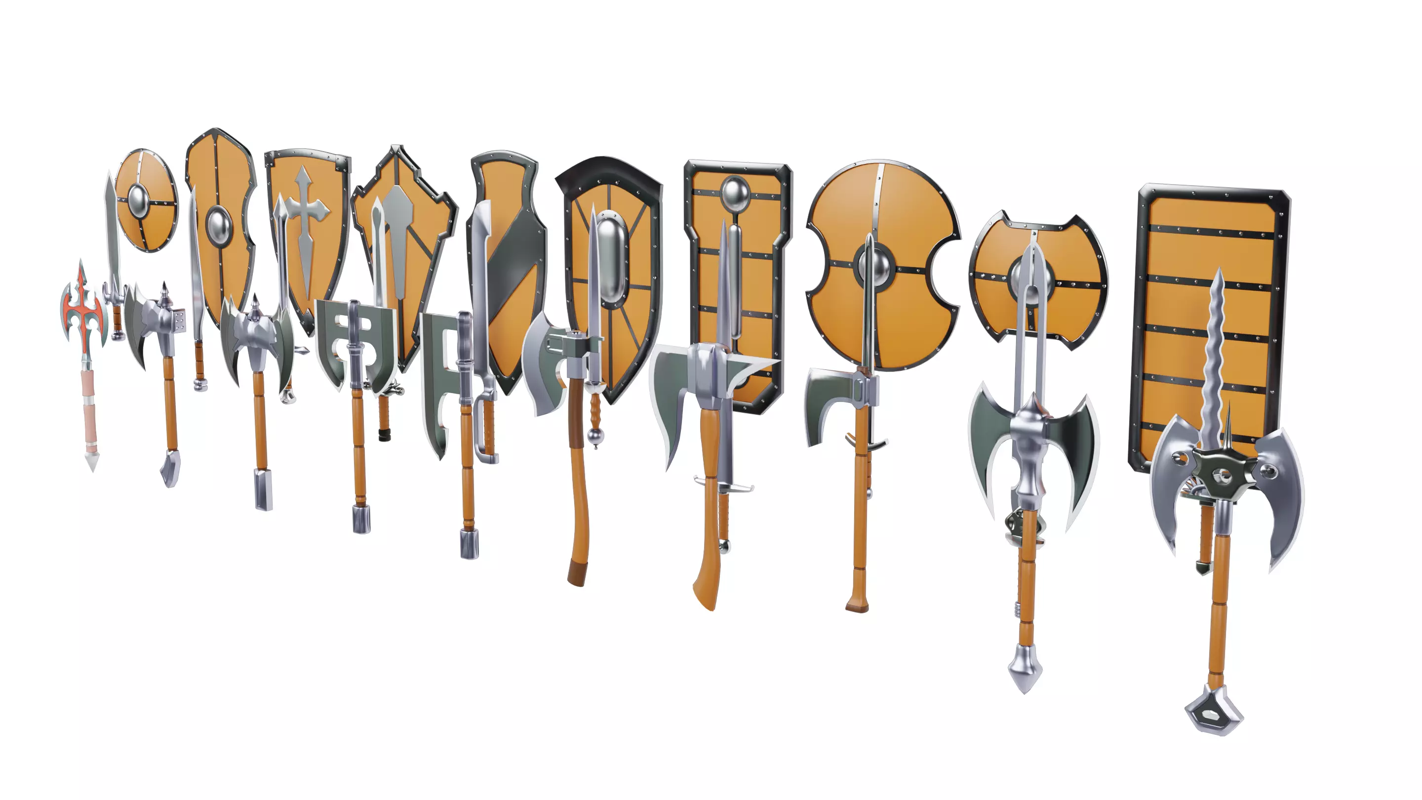 Mele Weapons Base Mesh Models Low-poly 3D model_12