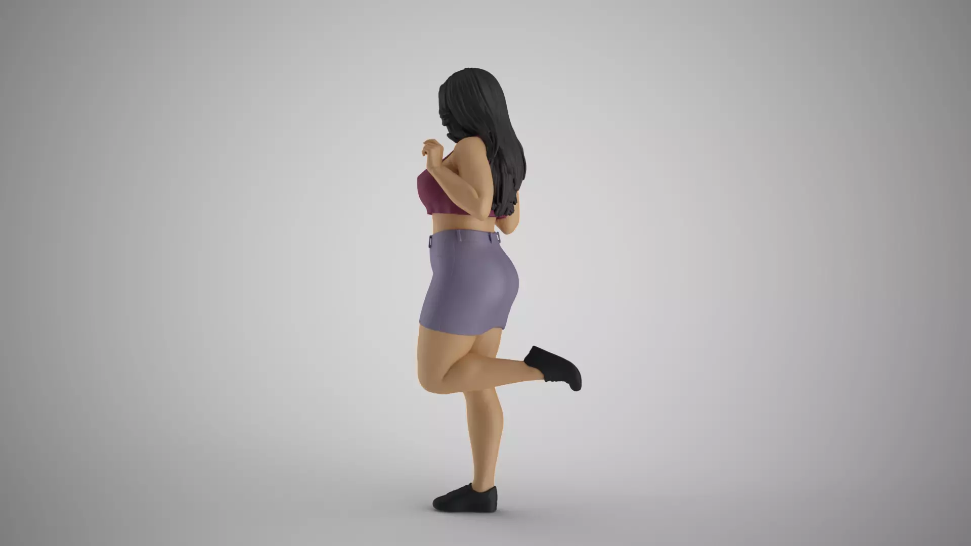 Female Bounce 3D print model_9
