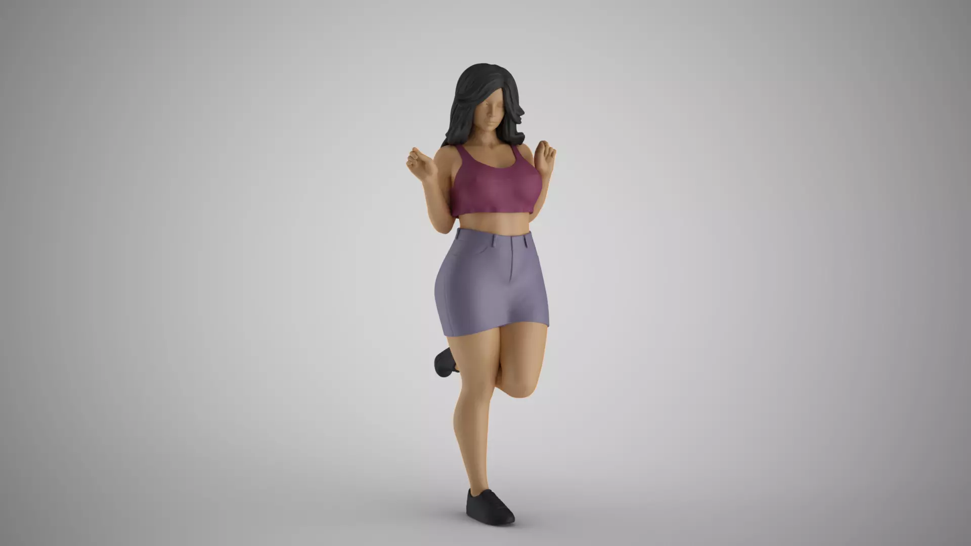 Female Bounce 3D print model_4