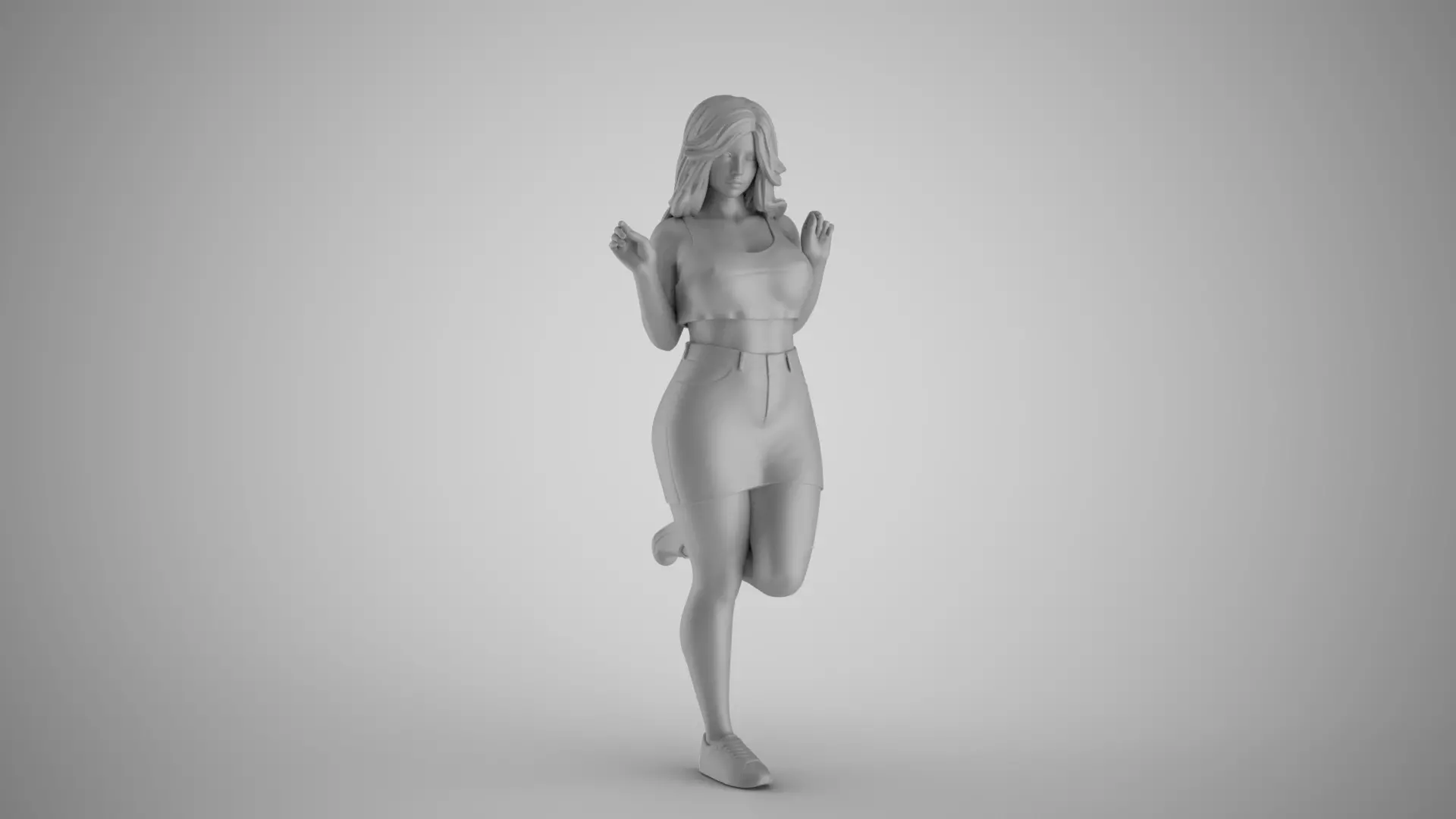 Female Bounce 3D print model_3