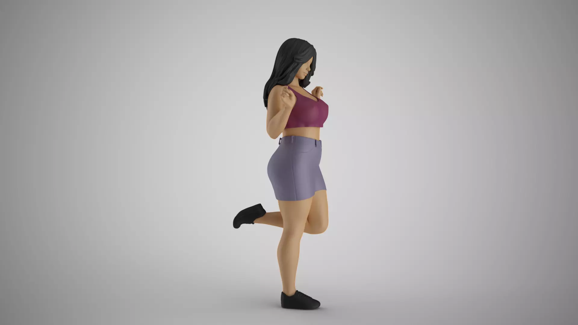 Female Bounce 3D print model_5