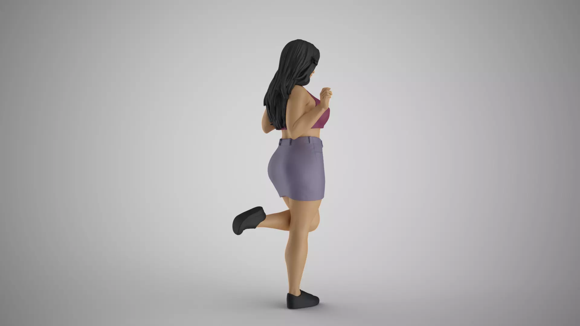 Female Bounce 3D print model_6