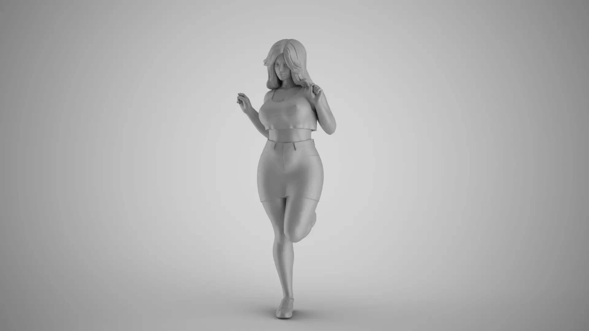 Female Bounce 3D print model_2