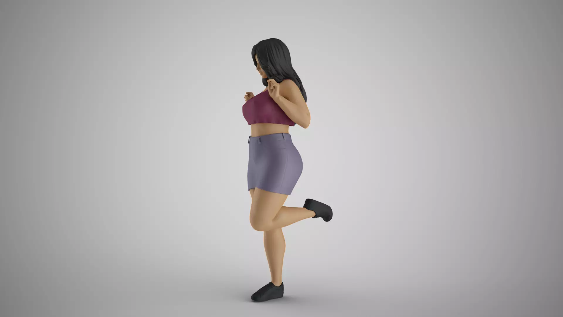 Female Bounce 3D print model_10