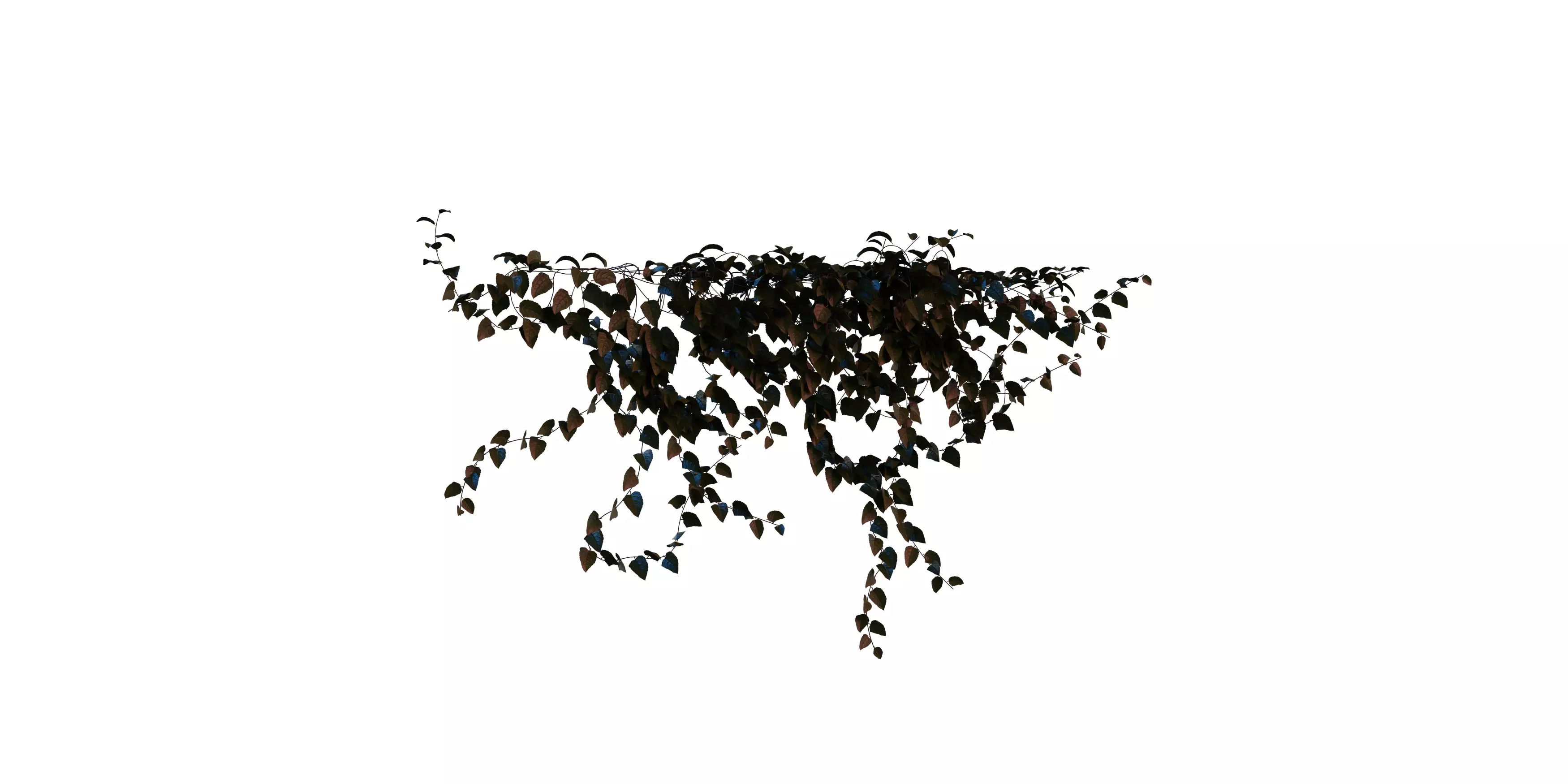 Hanging Wall Ivy 02 Free low-poly 3D model_1