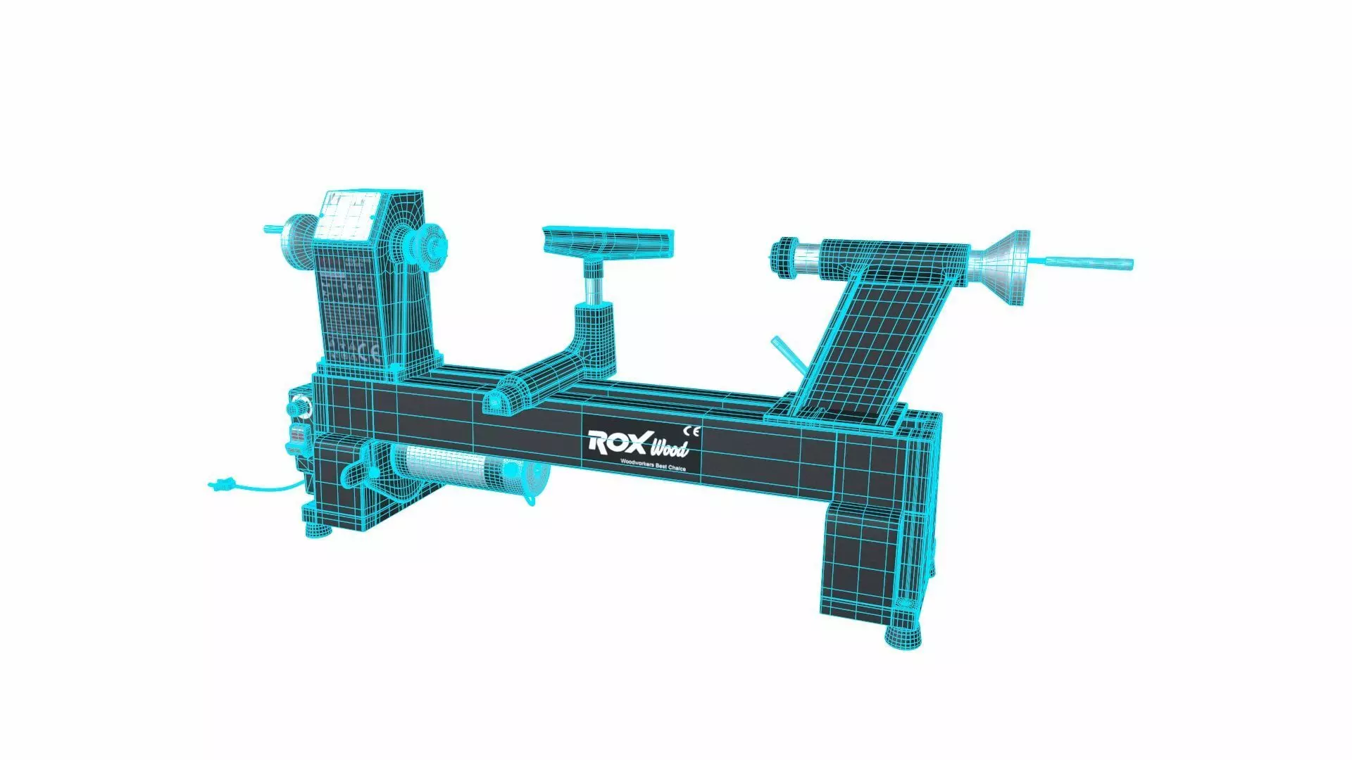 Lathe Machine - Rox Wood 0179 3D model_7
