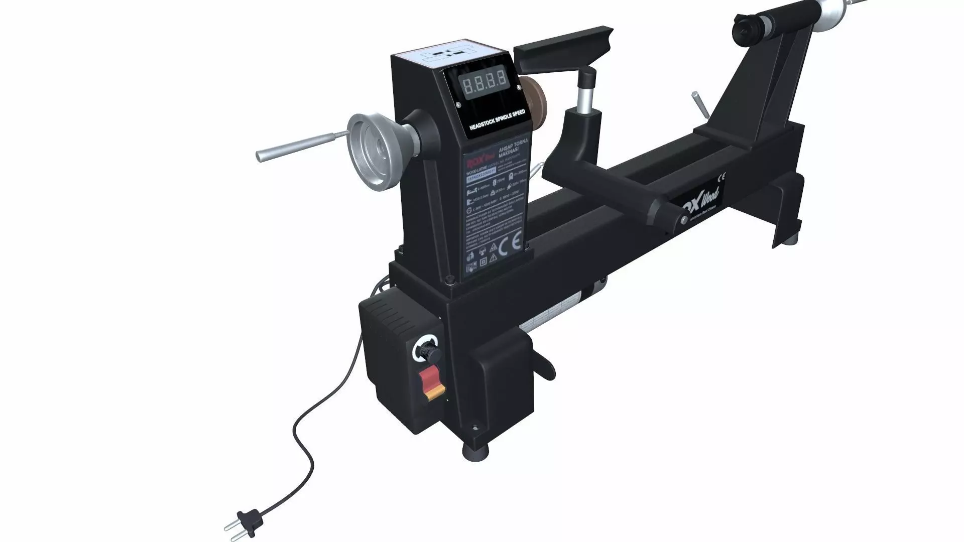 Lathe Machine - Rox Wood 0179 3D model_4
