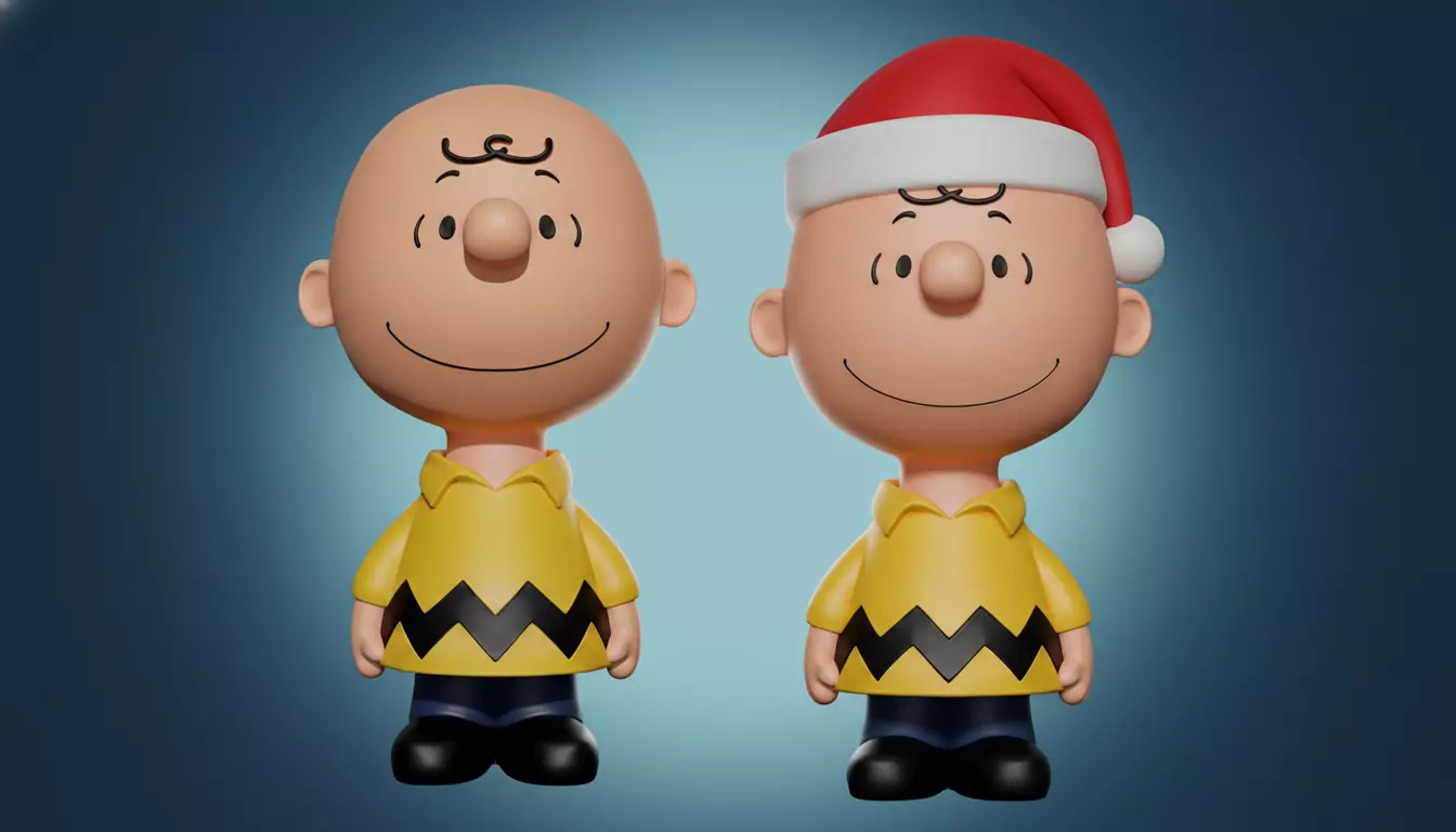 Charlie Brown 3D Print - Regular and Christmas 3D print model_0